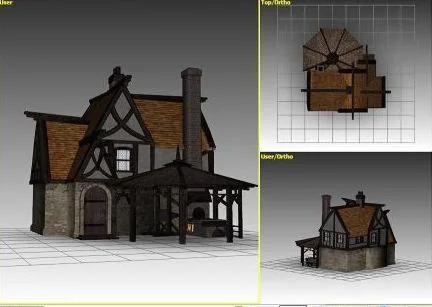 3d модель здания фентази кузницы