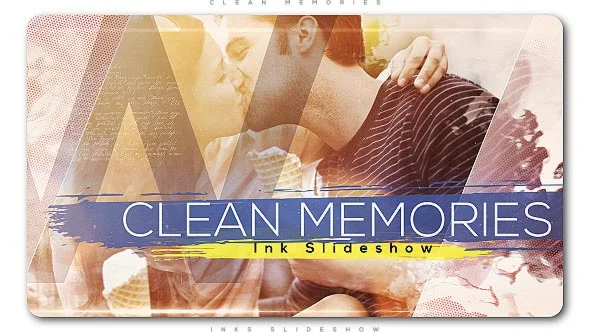 After Effects intro template | Clean Memories Inks Slid