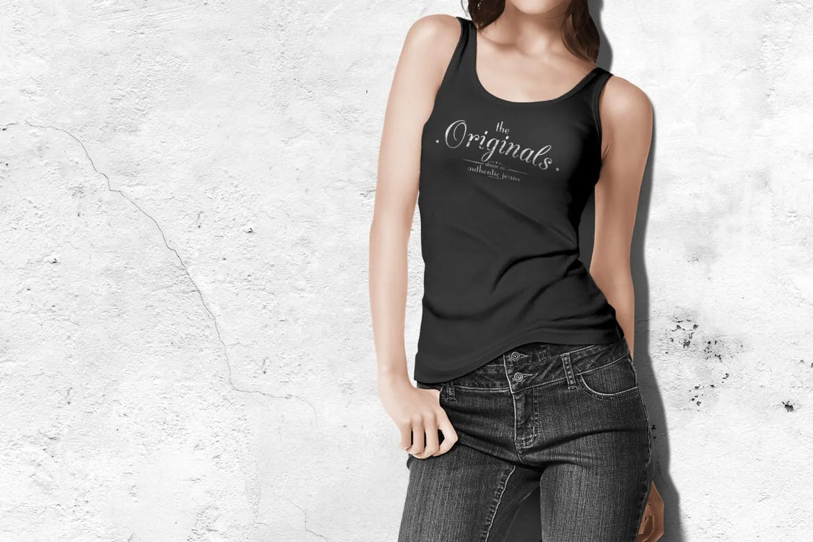 Woman Tank Shirt Mock-up