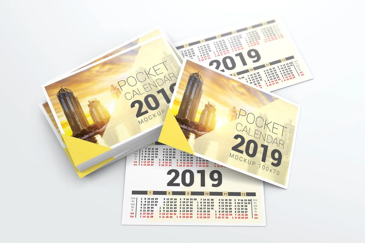 Pocket Calendar Mockups