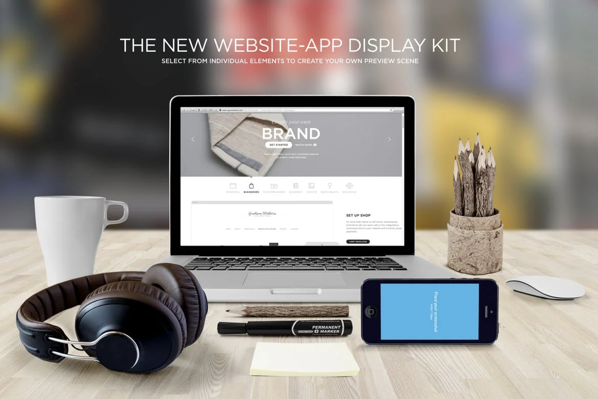 Responsive Web Display Kit Mock-Up