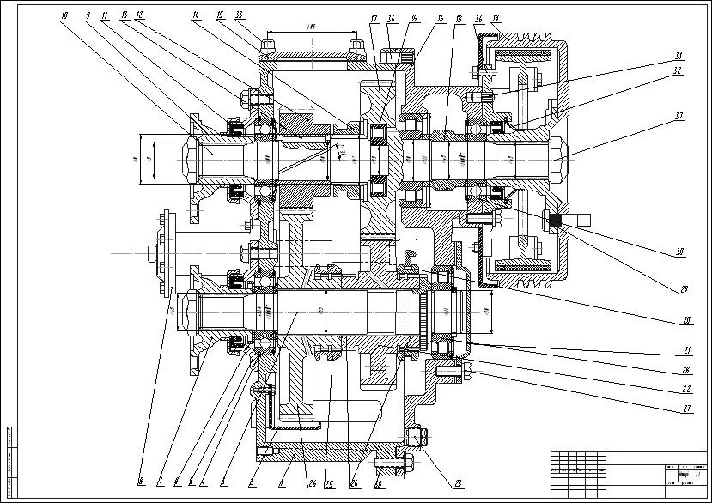 Drawing transfer case ZIL-131