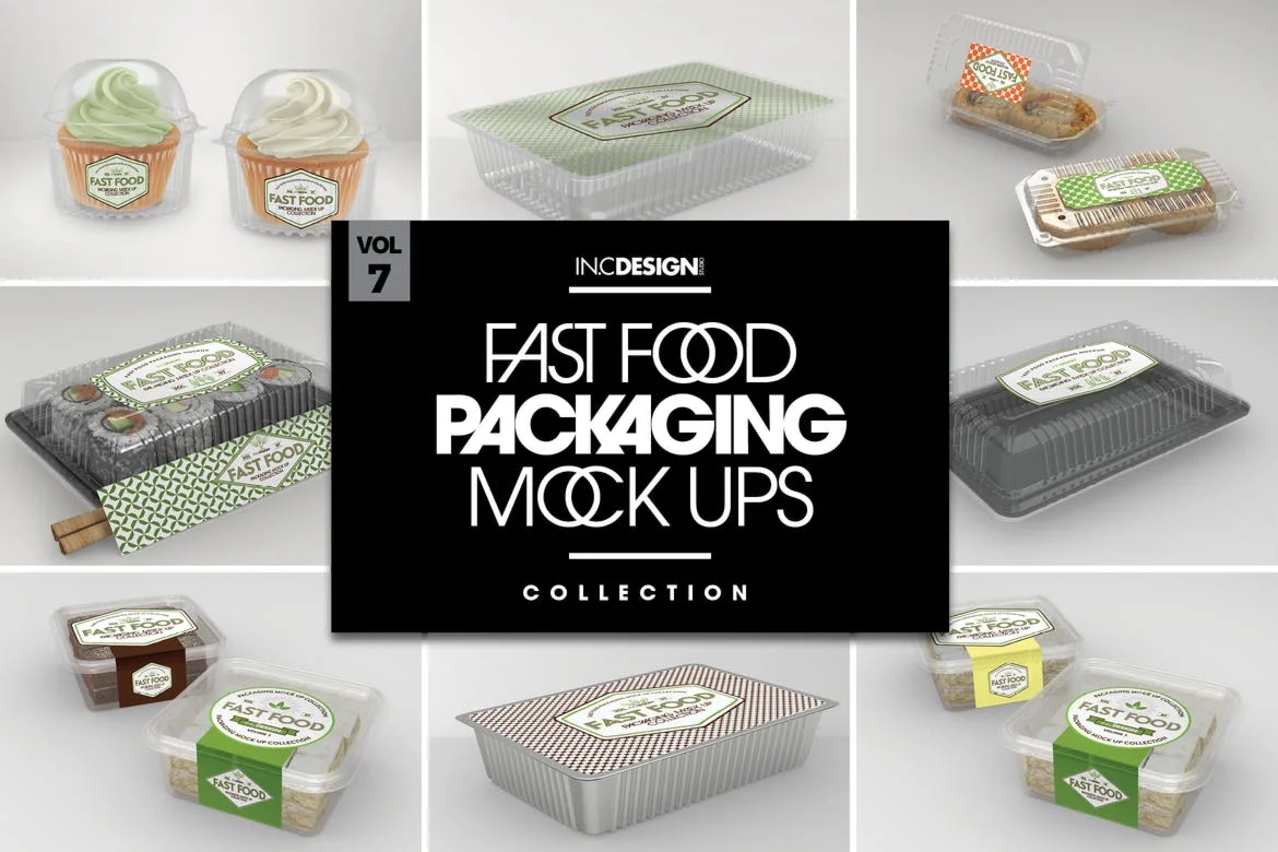 Fast Food Boxes Vol.7: Take Out Packaging Mockups
