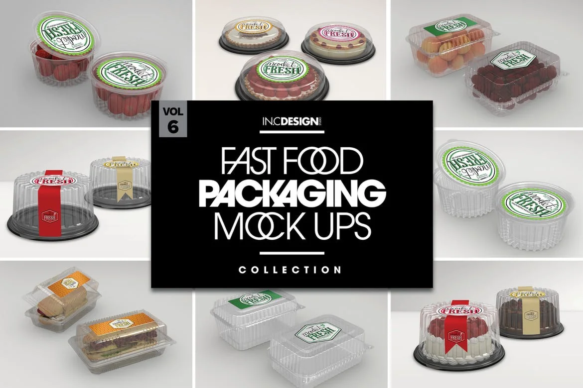 Fast Food Boxes Vol.6: Take Out Packaging Mockups