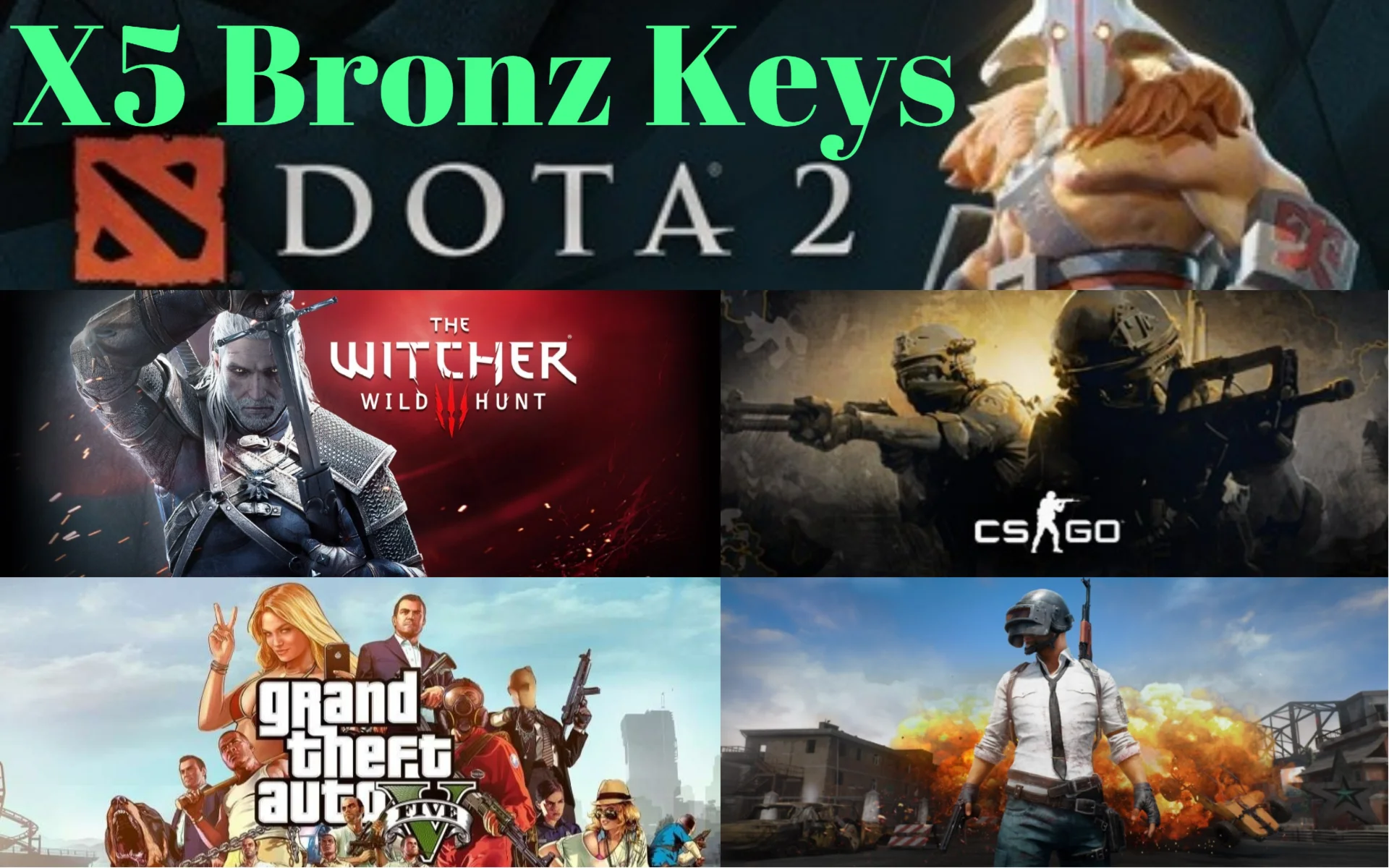 5 Bronz Steam Keys + Подарки