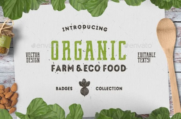 Organic Farm & Eco Food Badges