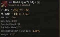 Dark Legion Edge +6