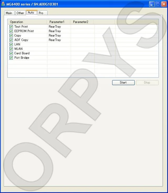 Canon Service Tool V5204