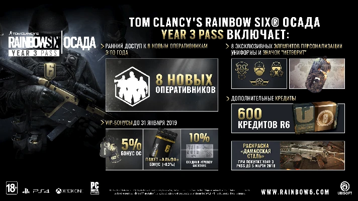 Rainbow Six Siege - Year 4 Pass (Steam Gift,RU)