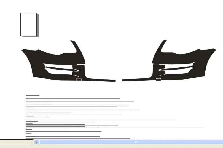 Автовыкройка защиты бампера Volkswagen Touareg 2008