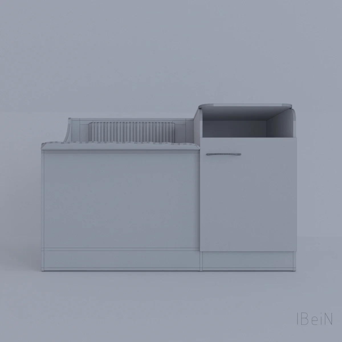 Деревянный шкаф с креслами