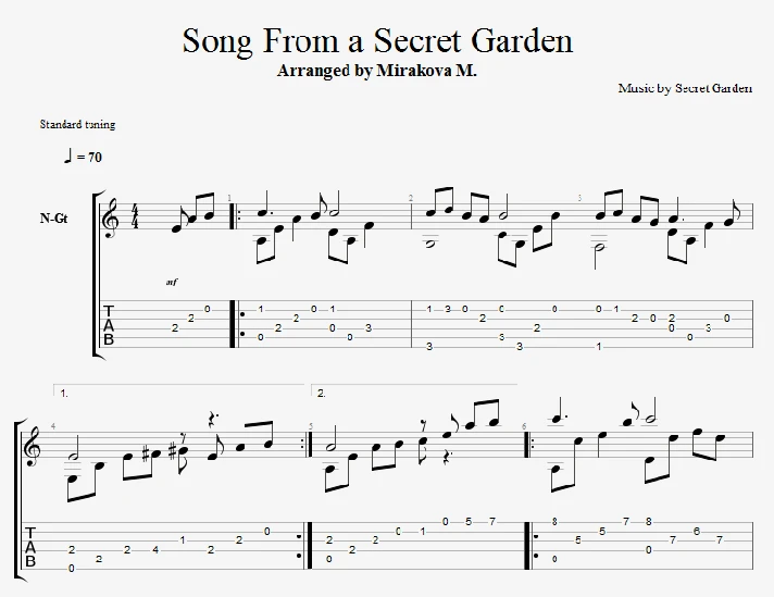 Secret Garden - Song From A Secret Garden