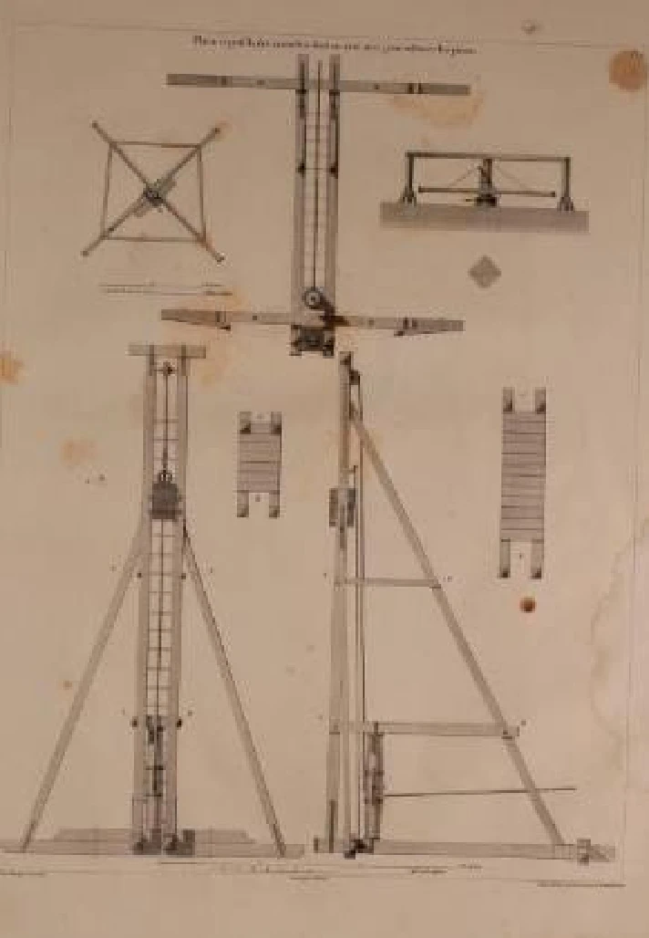 Construction of the Alexandria column, 1836