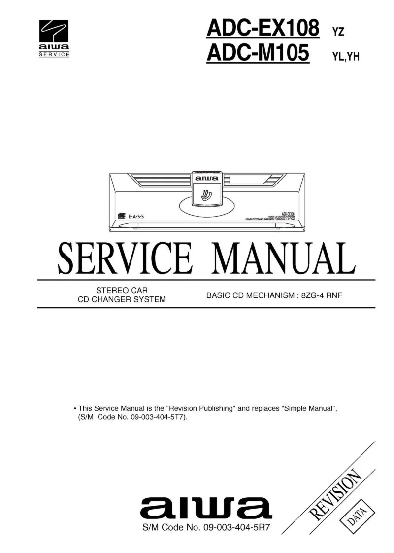 Автомобильная аудиоаппаратура SERVICE MANUAL AIWA ADCEX