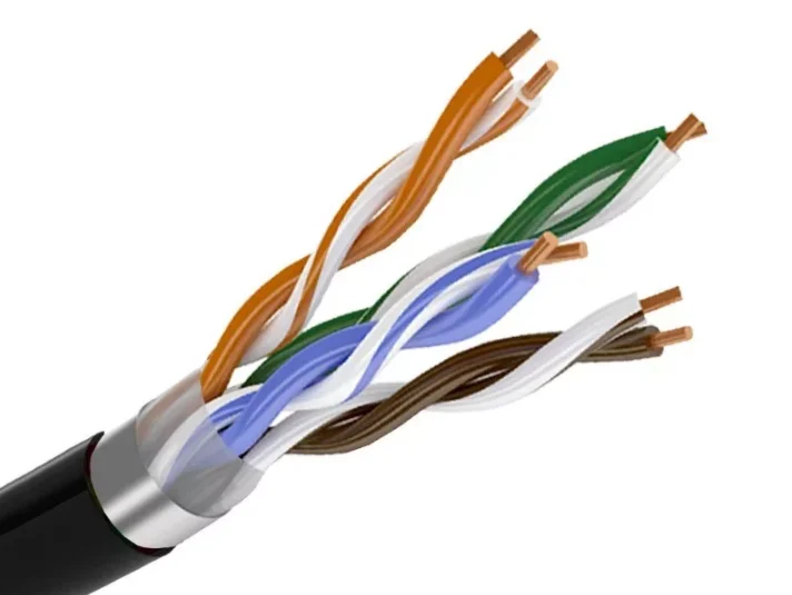 Кабель FTP 4PR 24AWG CAT5 305м. черный внешний