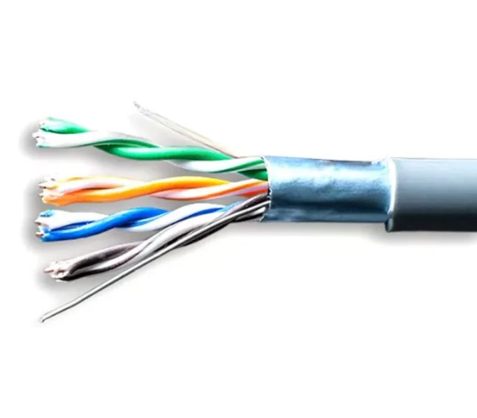 Кабель FTP 4PR 24AWG CAT5е 305м. Белый внутренний.
