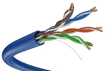 Кабель UTP 4PR 24AWG CAT5е 305м.Синий внутренний.