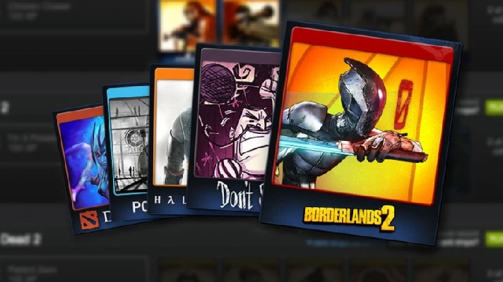 A set of cards Steam + 100 XP | Steam trading cards