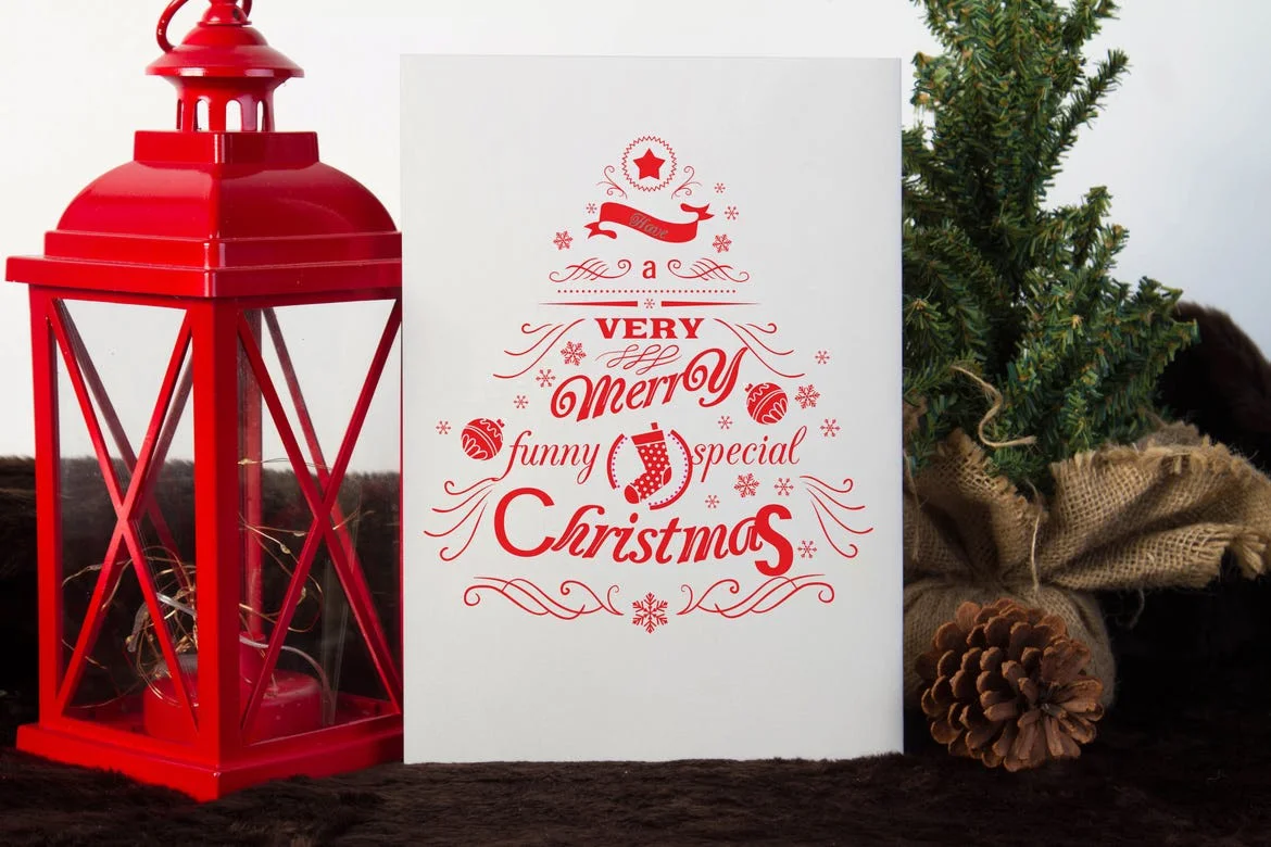 A4 Vertical Christmas Mock Up