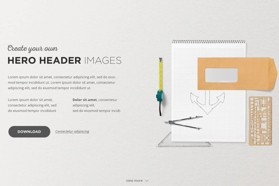 Hero Header Mockups Scene Generator
