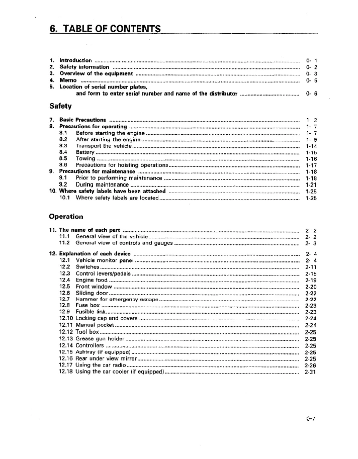 Komatsu PC128UU-1 Operation and Maintenance Manual