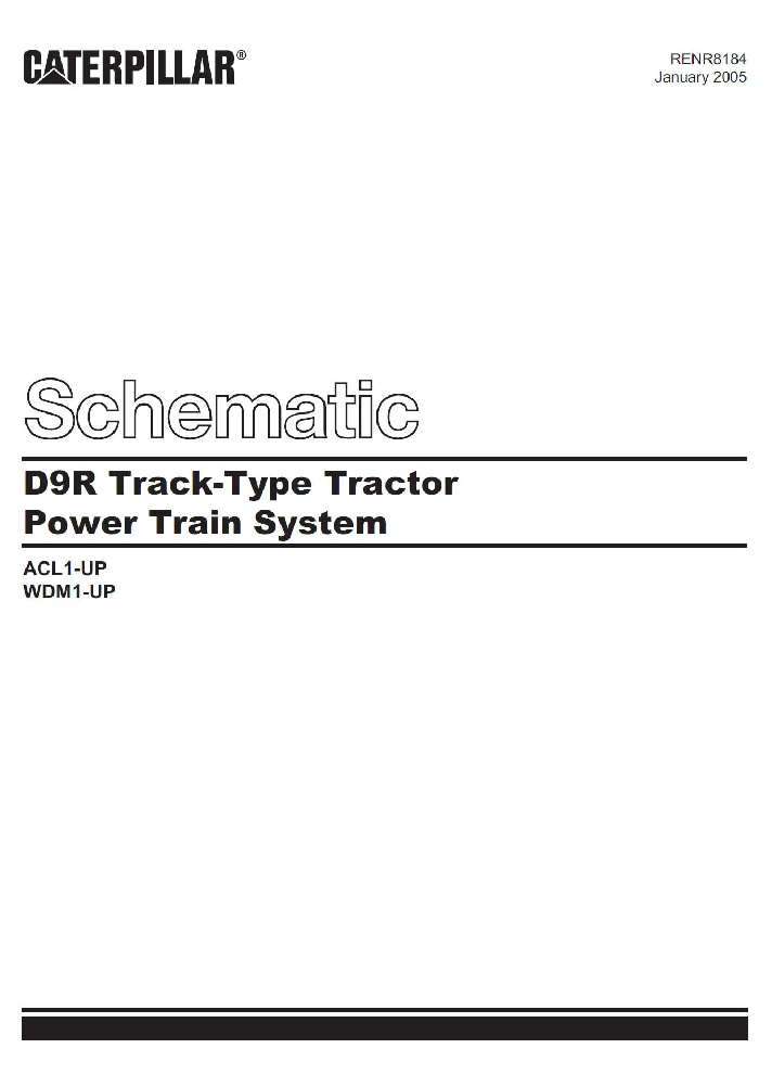 Caterpillar D9R Schematic Power Train System