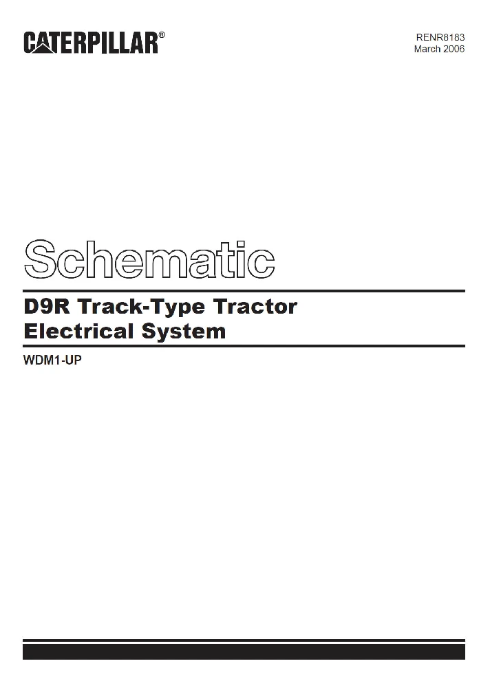 Caterpillar D9R Schematic Electrical System