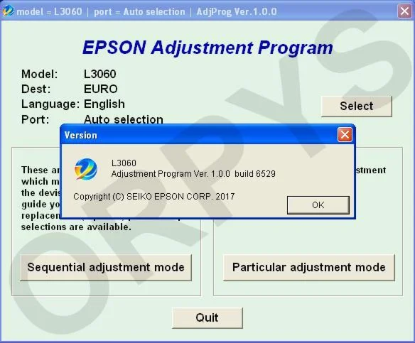 Epson L3060 Adjustment Program