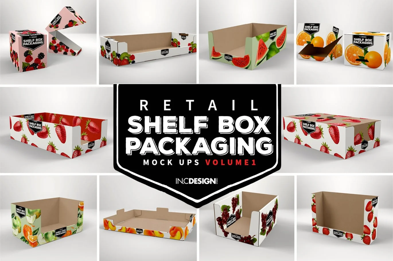 VOLUME 1: Retail Shelf Box Packaging Mockups