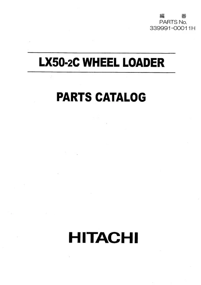 Hitachi LX50-2C Parts Catalog