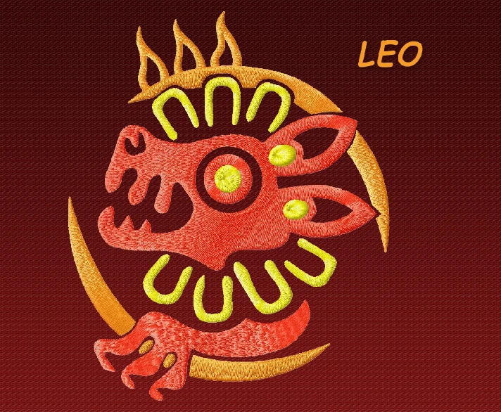 Zodiac sign Leo. Machine Embroidery Design 2 sizes