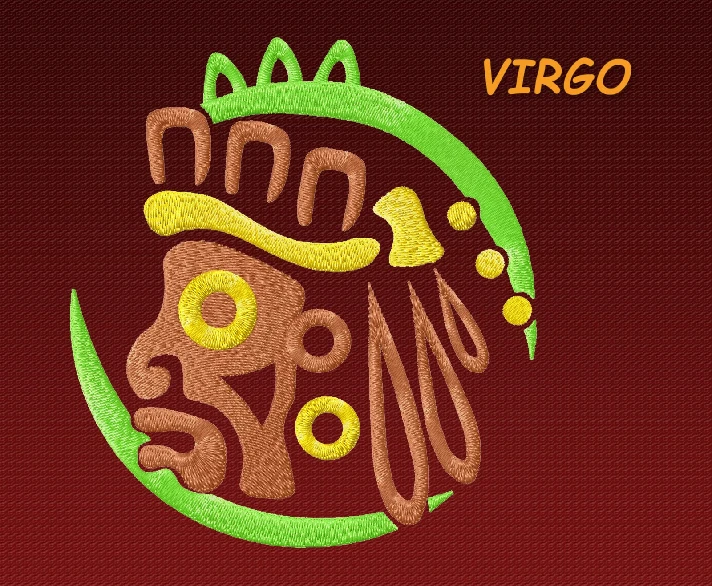 Virgo zodiac sign. Machine Embroidery Design 2 sizes