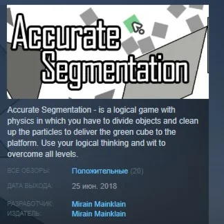 Accurate Segmentation  STEAM KEY REGION FREE GLOBAL