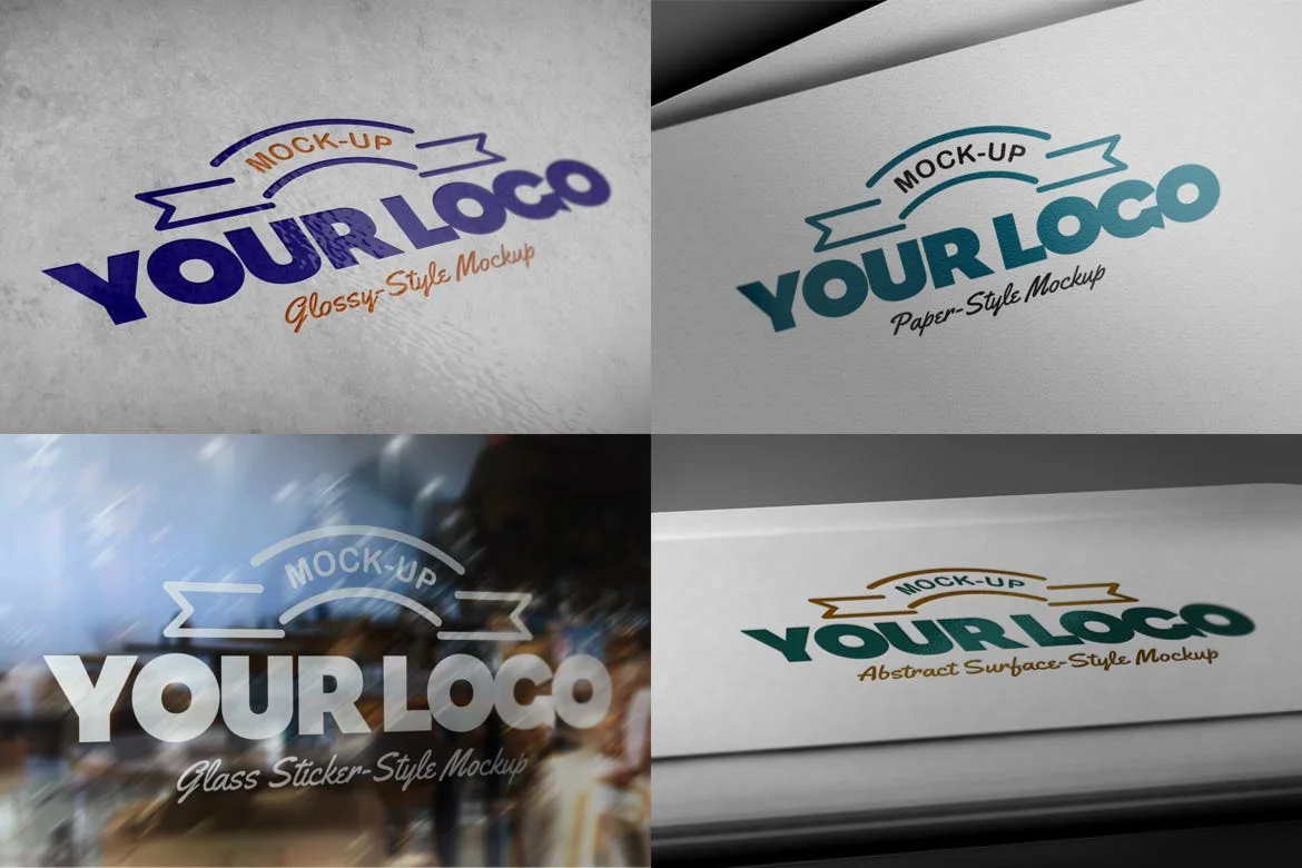8 Photorealistic Logo Mockups