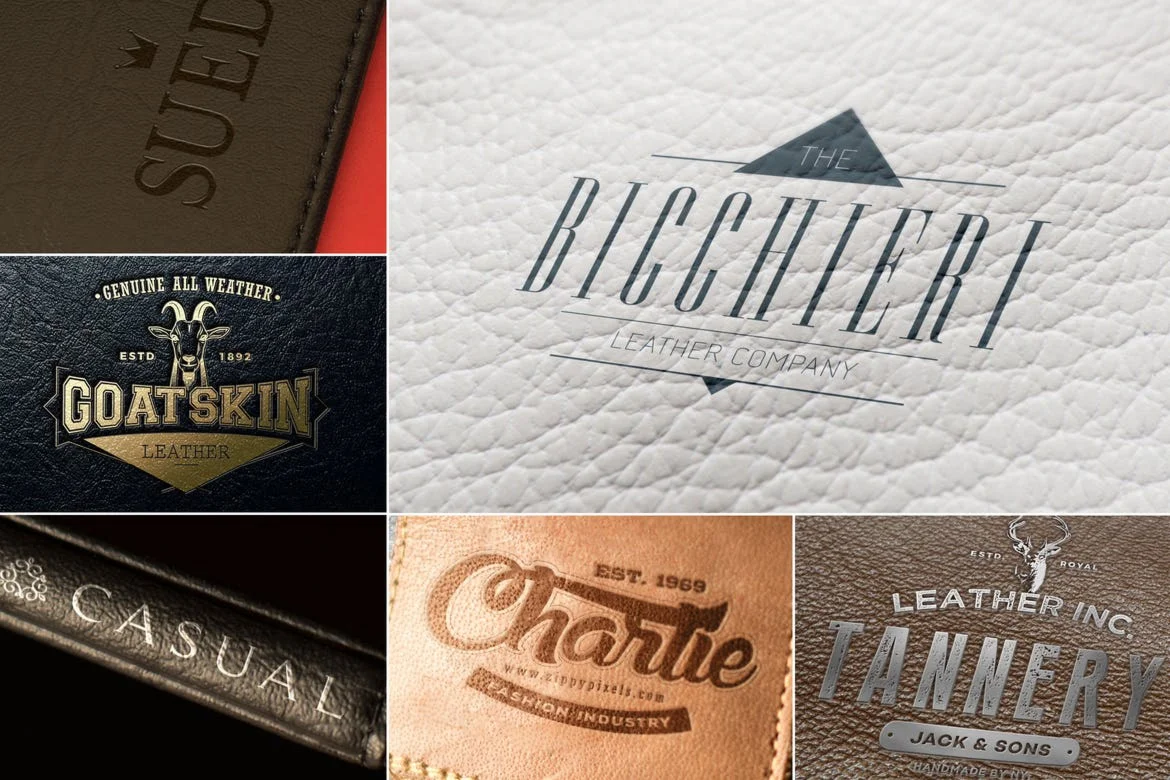 Leather Branding Logo Mockups