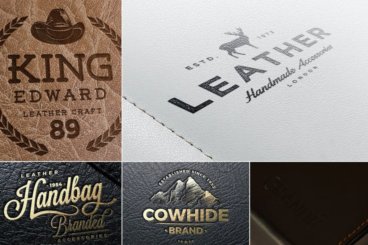 Leather Logo Mockups