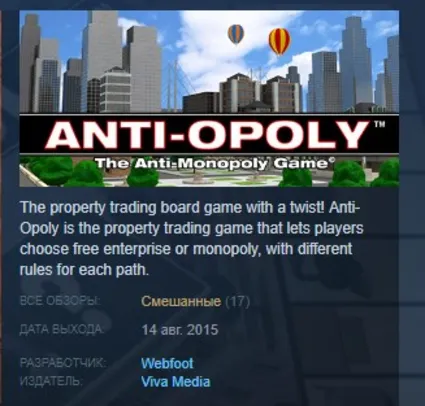 Anti-Opoly STEAM KEY REGION FREE GLOBAL
