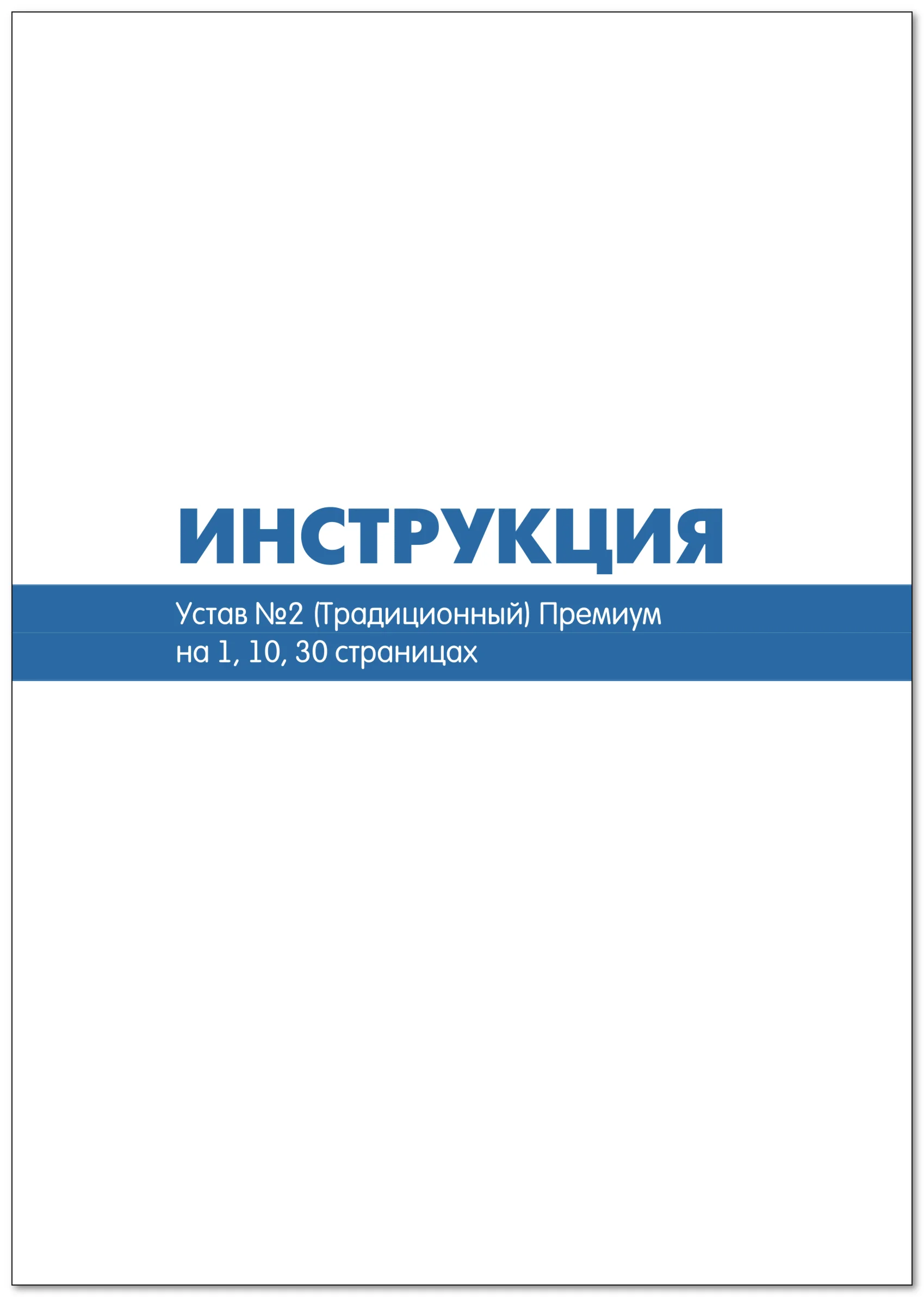 Устав ООО №2 (Традиционный) на 1 и 10 страницах 2025