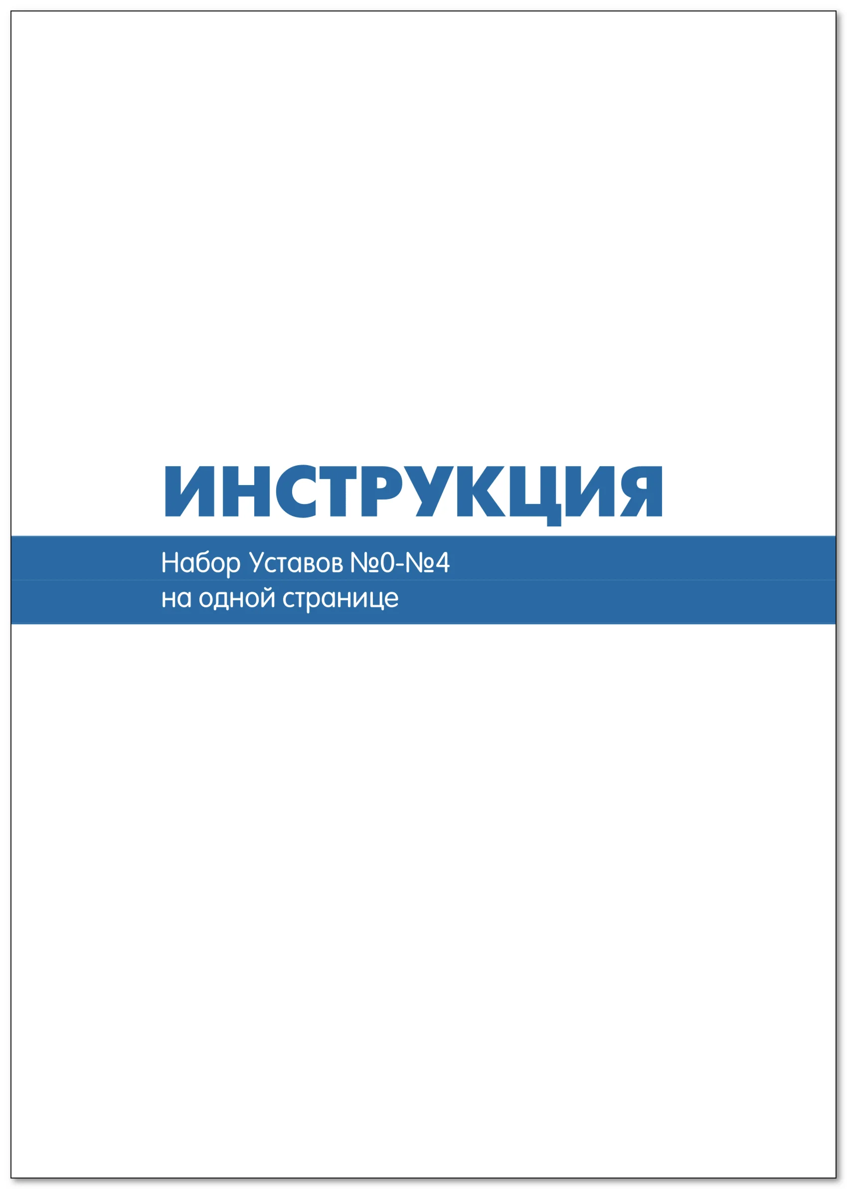 Набор из 5 Уставов ООО на 1 странице в 2025 году