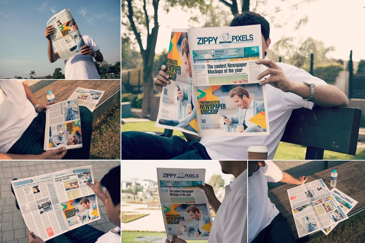 Outdoor Newspaper Mockups