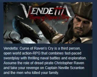 Vendetta Curse of Raven's Cry +DLC STEAM KEY GLOBAL+РФ