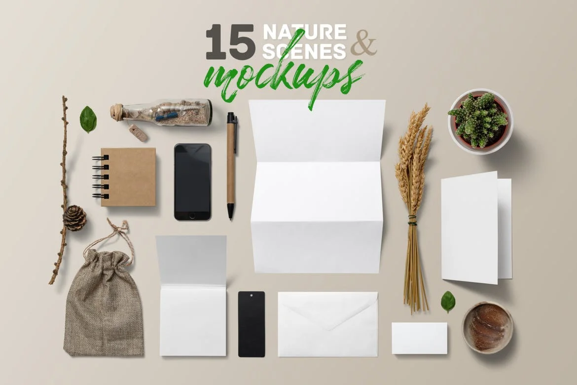 15 Nature Scenes & Mockups