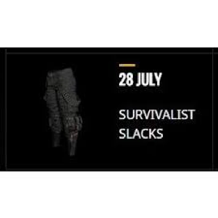 PGI Survivalist Slacks 👖(LEGAL CODE) Region Fre