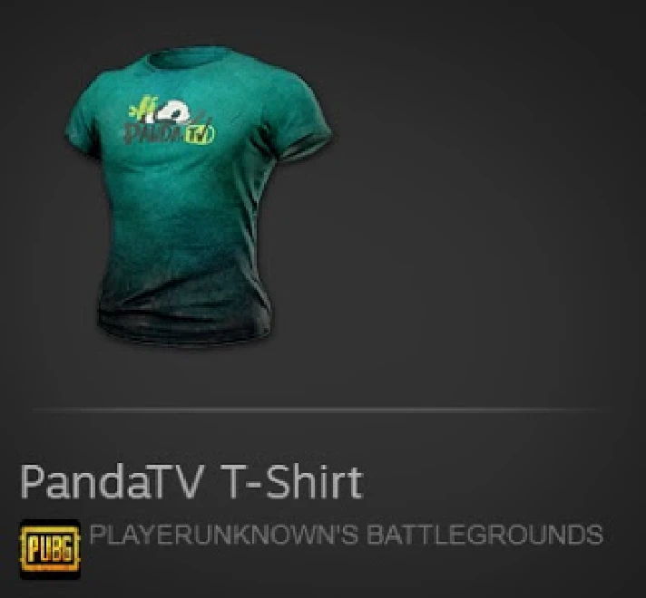 PUBG PandaTV t-shirt 🐼(LEGAL CODE) Region Free