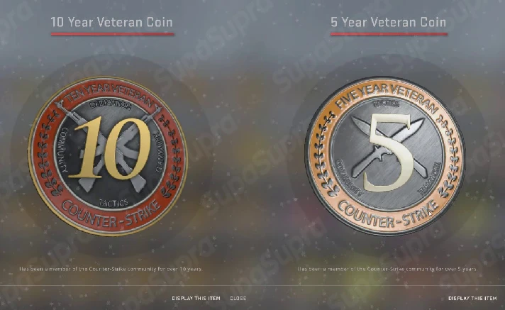 CSGO + 10-YEAR VETERAN COIN (15 YEARS ACC OLD) NO PRIME