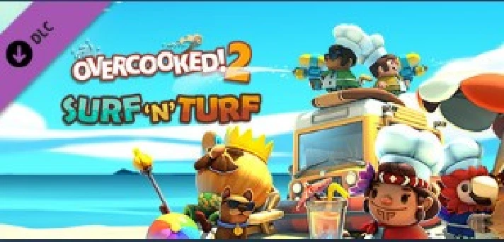 DLC Overcooked! 2 Surf ´n´ Turf  / STEAM KEY/RU+CIS