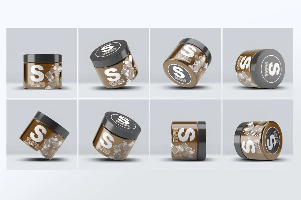 Cosmetics Glass Jar Mock-Up