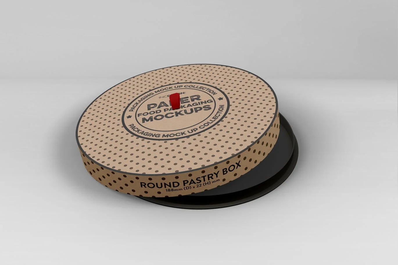 Paper Round CakeBox Packaging Mockup