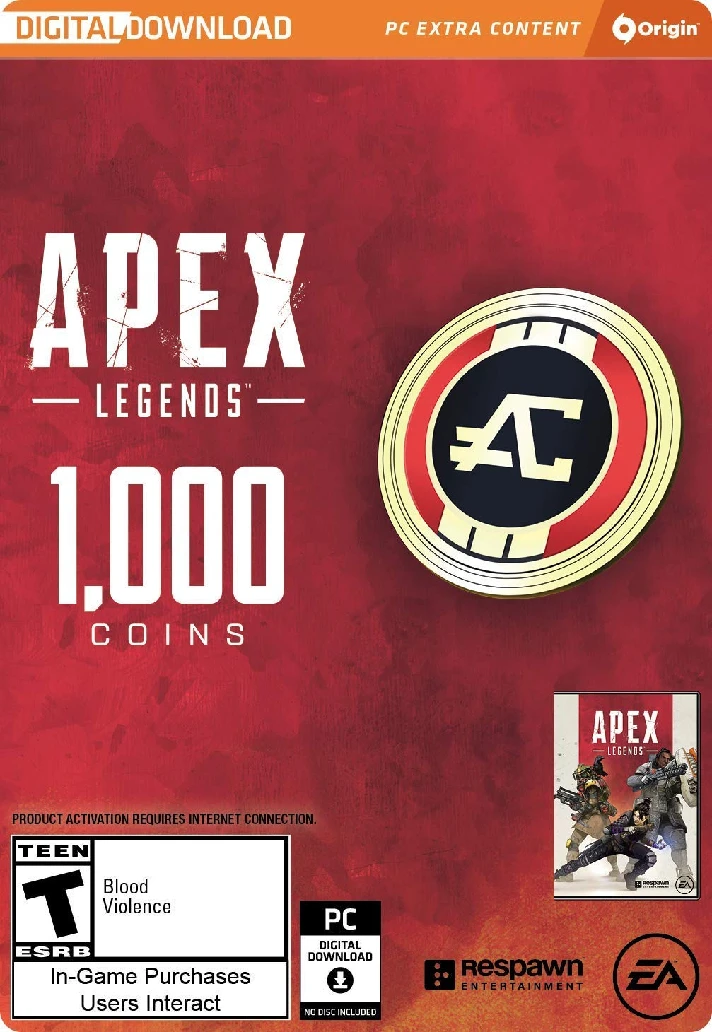 APEX LEGENDS - 1,000 APEX COINS (ORIGIN) | GLOBAL