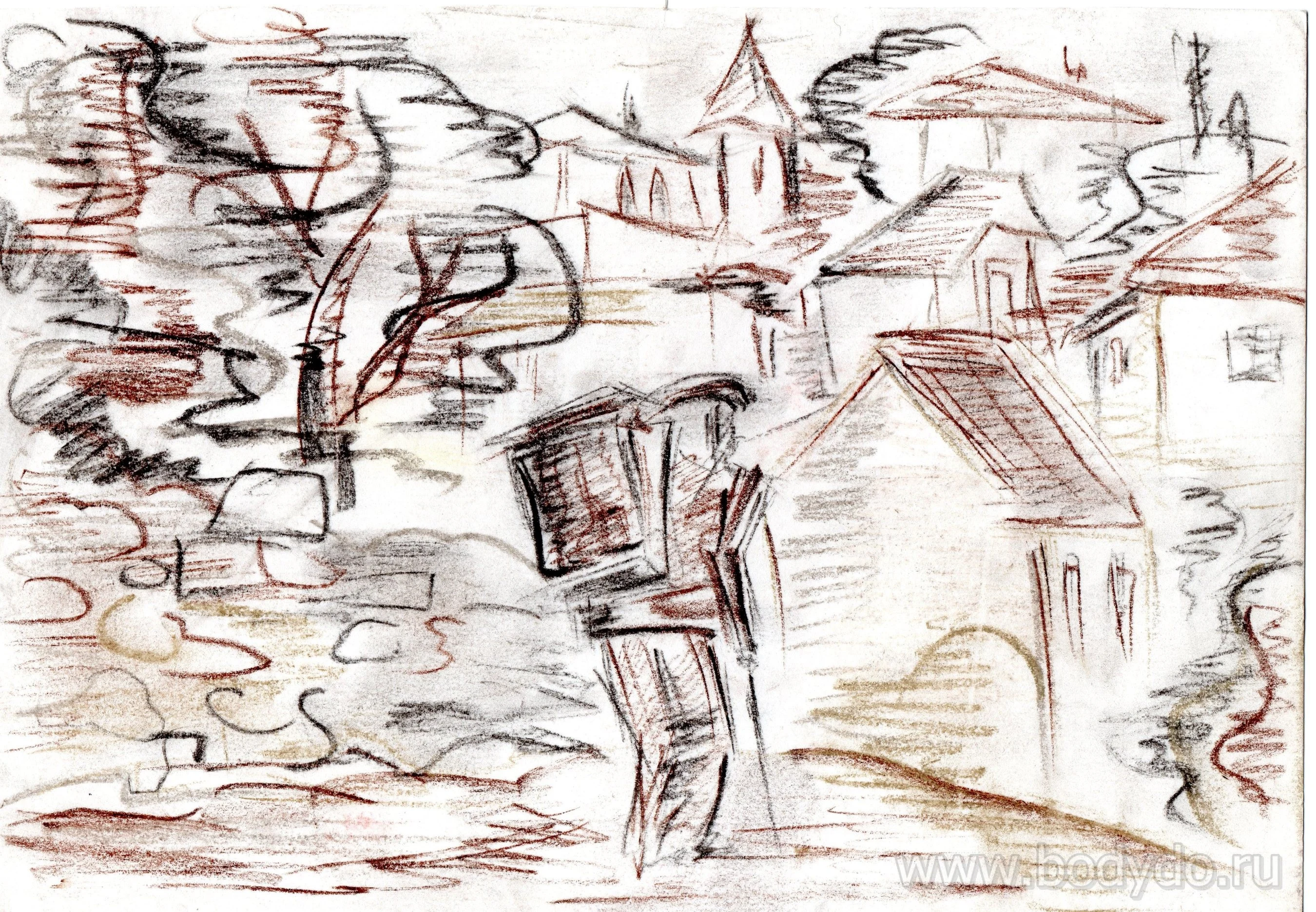 Цифровой рисунок Тяжелая ноша